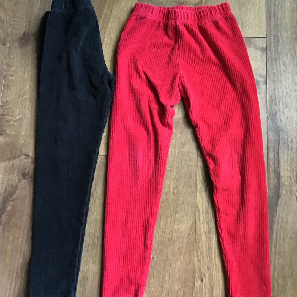 Hanna Andersson ribbed velour leggings
